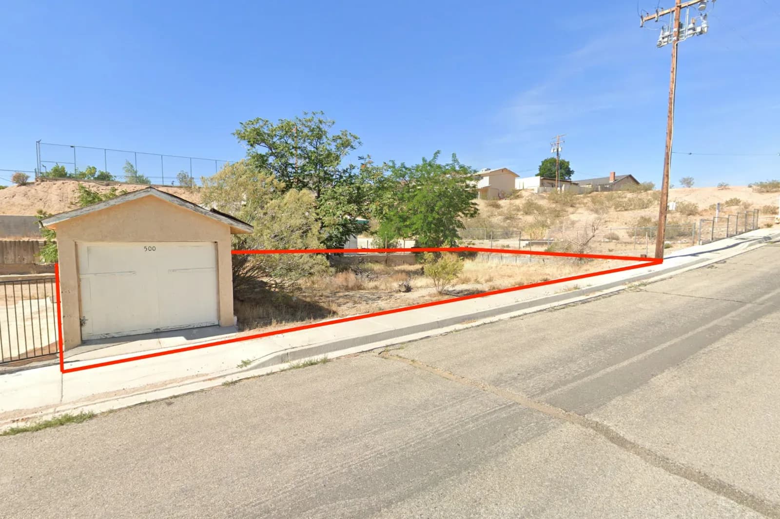 Residential Lot with Existing Garage — Barstow, California — photo 1